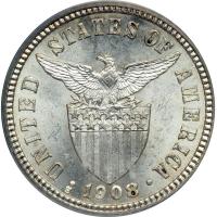 Philippines. 10 Centavos, 1908-S. PCGS MS64 - 2