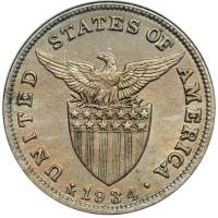 Philippines. 5 Centavos, 1934-M. PCI MS64 - 2