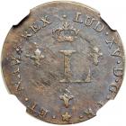 1751-BB French Colonial Billon Sou Marque Vlack-368 Rarity-4. NGC EF40