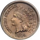 1864 Indian Head Cent. Copper-nickel. PCGS MS64