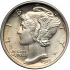 1918-D Mercury Dime. SEGS MS62