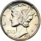 1938 Mercury Dime. PCGS PF64