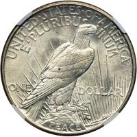 1921 Peace Dollar. NGC MS62 - 2