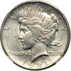 1921 Peace Dollar. NGC AU58