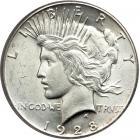 1928 Peace Dollar. ICG AU58