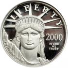 2000-W $25 American Platinum Eagle. NGC PF70