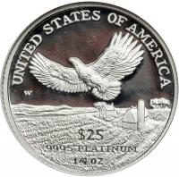 2000-W $25 American Platinum Eagle. NGC PF70 - 2