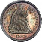 1869 Liberty Seated Half Dime. PCGS PF65