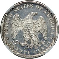 1875 Twenty Cents. NGC MS62 - 2