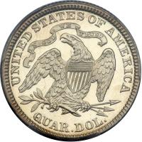 1884 Liberty Seated Quarter Dollar. PCGS PF63 - 2