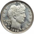 1892 Barber Quarter Dollar. PCGS MS64