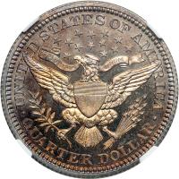 1907 Barber Quarter Dollar. NGC PF63 - 2