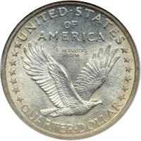 1916 Liberty Standing Quarter Dollar. NGC MS65 - 2