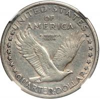 1916 Liberty Standing Quarter Dollar - 2