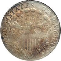 1798 Draped Bust Dollar. Large eagle, 10 arrows. NGC EF45 - 2