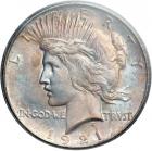 1921 Peace Dollar. PCGS MS66