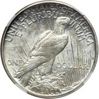 1921 Peace Dollar. NGC MS65 - 2