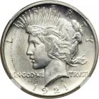 1921 Peace Dollar. NGC MS65