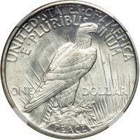 1921 Peace Dollar. NGC MS65 - 2