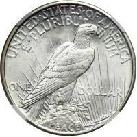 1921 Peace Dollar. NGC MS64 - 2