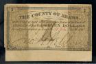 Adams County, NY - The County of Adams Bond Coupon. $7.00, Apr. 1, 1878. PCGS About New 50, CC-Cancelled