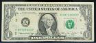 1974, $1 Federal Reserve Note. Error: Gutterfolds on Face and Back. PCGS Very Fine 25 Apparent