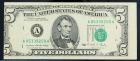 1988, $5 Federal Reserve Note. Error: End of Roll Error. PCGS Very Fine 35