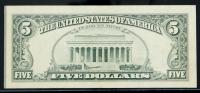 1988, $5 Federal Reserve Note. Error: End of Roll Error. PCGS Very Fine 35 - 2