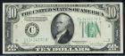 1934-C, $10 Federal Reserve Note. Error: Gutterfold on Face and Back. PCGS Extremely Fine 40PPQ