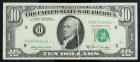 1969-A, $10 Star Note Federal Reserve Note. Error: Gutterfold on Face. PCGS Very Fine 30