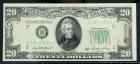 1950-A, $20 Star Note Federal Reserve Note. Error: Full Face to Back Offset. PCGS Extremely Fine 40