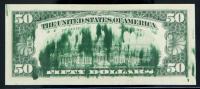 1981, $50 Federal Reserve Note. Error: Ink Smears on Back. PCGS Choice About New 55PPQ - 2