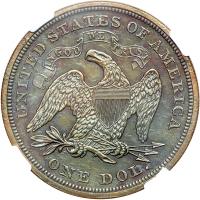 1866 Pattern Dollar Copper Reeded Edge J-541 Pollock-606 Low Rarity 6 - 2