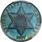 1867 Pattern Three Cents. Copper, plain edge. PCGS PF62