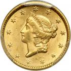 1851 $1 Gold Liberty. PCGS MS62