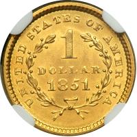 1851 $1 Gold Liberty - 2