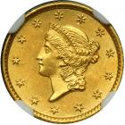 1853 $1 Gold Liberty. NGC MS63