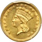 1870 $1 Gold Indian. PCGS AU58
