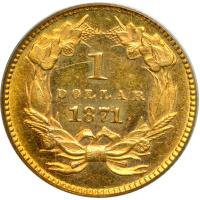 1871 $1 Gold Indian. PCGS MS63 - 2
