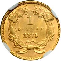 1874 $1 Gold Indian - 2