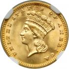 1889 $1 Gold Indian. NGC MS66