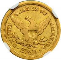 1843-C $2.50 Liberty. Large date, plain 4. NGC EF45 - 2