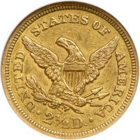 1857-S $2.50 Liberty. NGC AU55 - 2