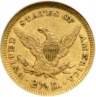 1862 $2.50 Liberty. NGC AU50 - 2