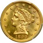 1890 $2.50 Liberty. PCGS MS63