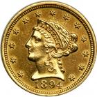 1894 $2.50 Liberty. AU55