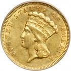 1856 $3 Gold. PCGS AU55