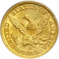 1853-D $5 Liberty. Large D. PCGS MS61 - 2