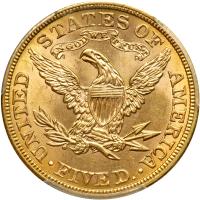 1908 $5 Liberty. PCGS MS64 - 2