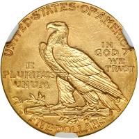 1911-S $5 Indian. NGC AU55 - 2